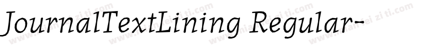 JournalTextLining Regular字体转换